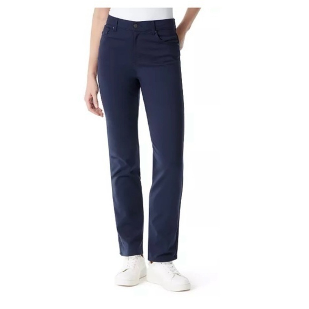 NWT Gloria Vanderbilt Amanda Trouser Pants Straight Classic Rise 20W Short 20WP